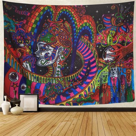 Psychedelic Tapestry Wall Hanging Fantasy Magical Tapestry Etsy