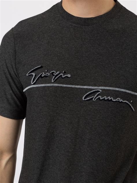 Download the vector logo of the giorgio armani brand designed by bill hinch in encapsulated postscript (eps) format. Giorgio Armani Logo Print T-shirt - Farfetch | Erkek ...