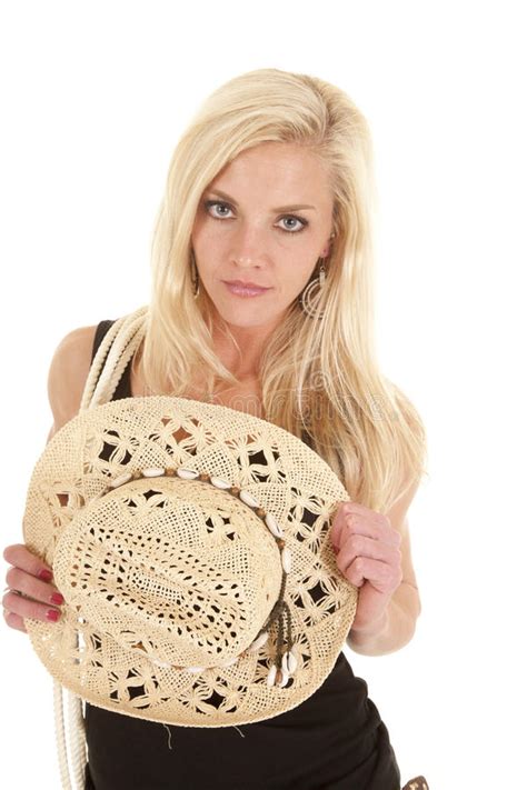 Woman Rope Hold Cowgirl Hat Stock Photo Image Of Cowgirl American