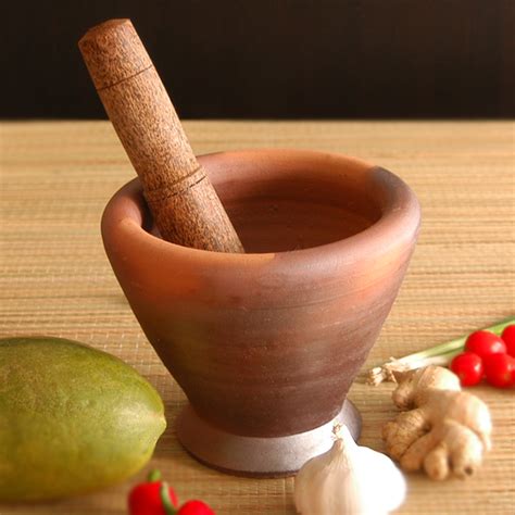 Loa Style Mortar And Pestle Ancient Cookware