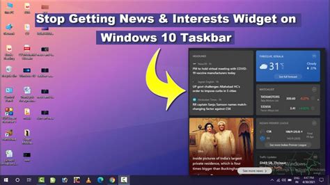 How To Disable News Interests Widget On Windows Taskbar Youtube