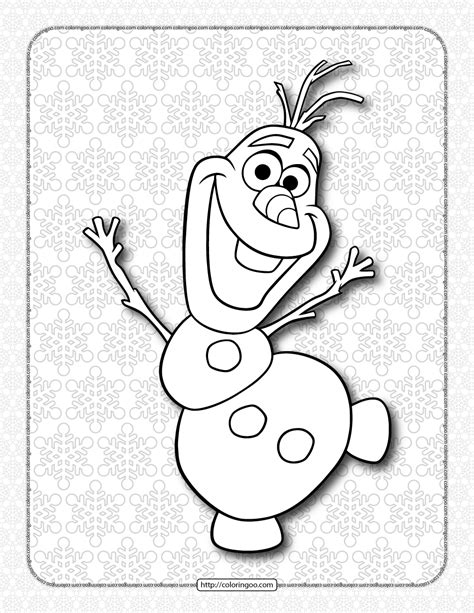 Printable Olaf Frozen Coloring Page
