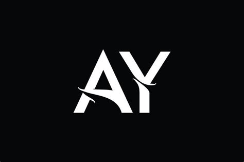 AY Monogram logo design By Vectorseller | TheHungryJPEG.com | Monogram