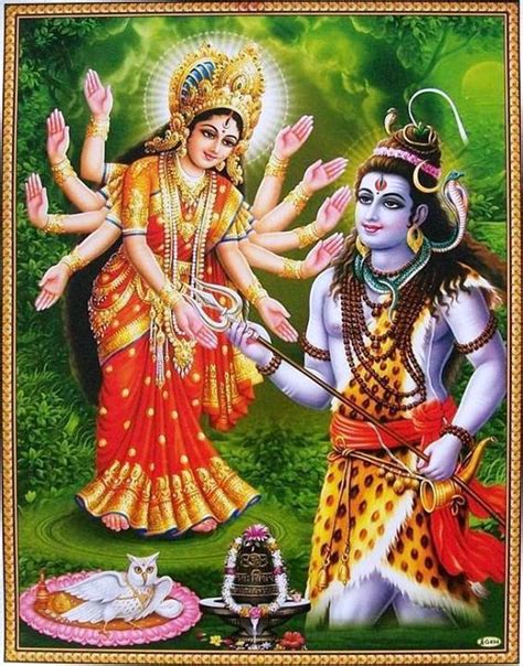 Hindu Cosmos Lord Shiva With Devi Parvati As Durga Via Ebay Saraswati Goddess Kali