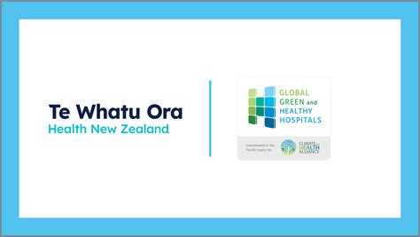Te Whatu Ora Health New Zealand Joins Global Green And Healthy Hospitals