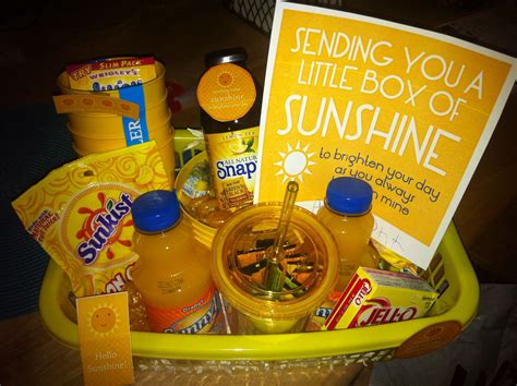 Or, get unique ideas for diy presents. Box of sunshine gift. | Gift Ideas | Pinterest