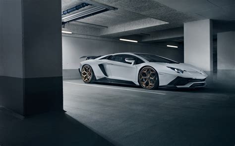 Download Wallpaper Lamborghini Supercar Side View 2018 Novitec