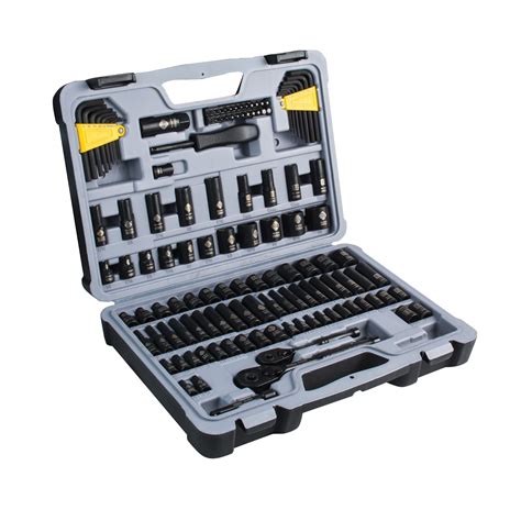 Stanley Stmt72254 123 Piece Master Mechanics Black Chrome Socket Set