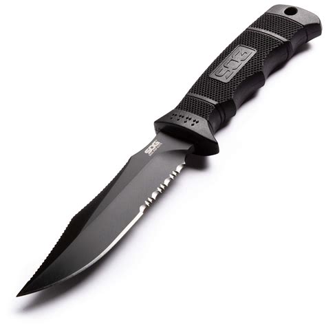 Sog Survival Knife With Sheath Seal Pup Elite Fixed Blade Tactical