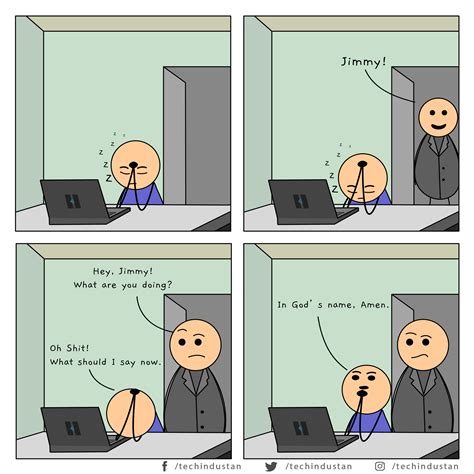 caught sleeping at work office jokes programmer humor programmer humor office jokes