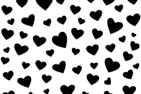 Black Hearts Drawing Pattern Graphic By Almdrs · Creative Fabrica