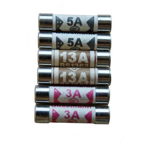 Electrical Fuses 3a 5a 13a Mixed Pack 2 Of Each Type Avica Uk Ltd