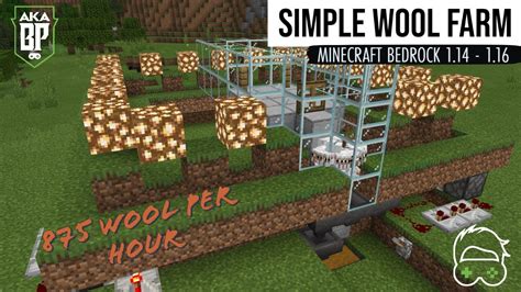 Simple Wool Farm Minecraft Bedrock Youtube