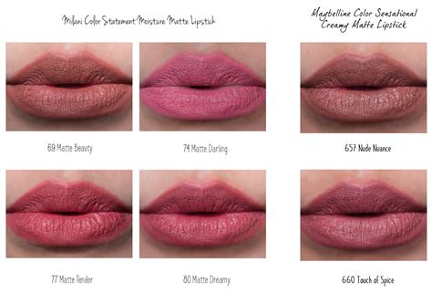 Milani Color Statement Matte Lipstick And Maybelline Color Sensational