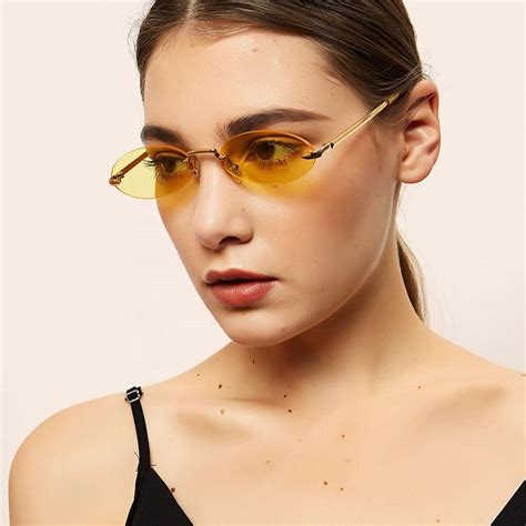 fashion rending products 2020 round rimless sunglasses women gg socks retro gothic futuristic