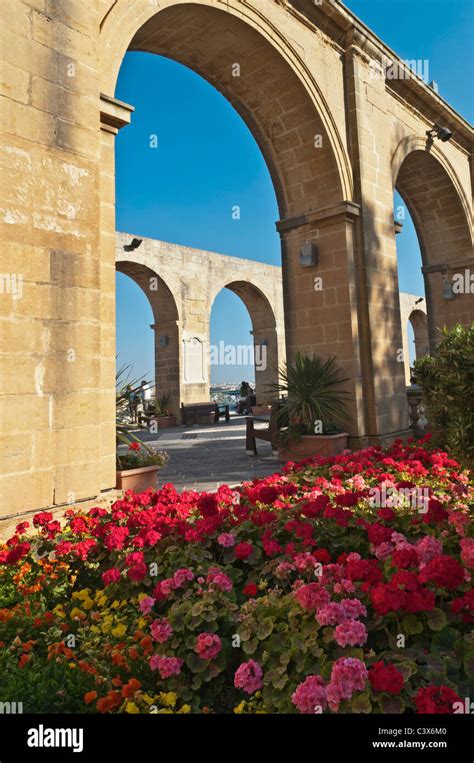 Upper Barrakka Gardens Valletta Malta Stock Photo Alamy