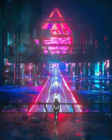 Pin By Rayne On Inspiration Cyberpunk Aesthetic Landscape Concept