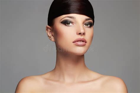 fashion stylish beauty portrait with healthy hair beautiful girl face stock image image of