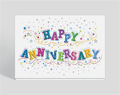 Glittering Anniversary Wishes Card 300011 Business Christmas Cards