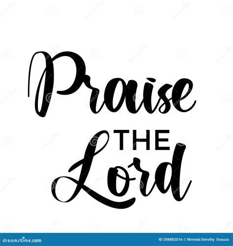 Christian Calligraphy Praise The Lord Stock Illustration