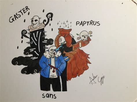 Sans Papyrus And Gaster By Me R Undertale