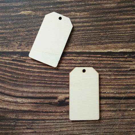 Wooden Gift Blank Tag Embellishment Unfinished Wood Gift Tags With