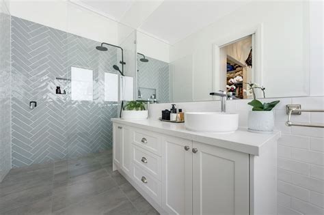 Make sure you have the right size bathroom vanity to suit the bathroom design. Inside a Stunning Australian Hamptons Home - TLC Interiors