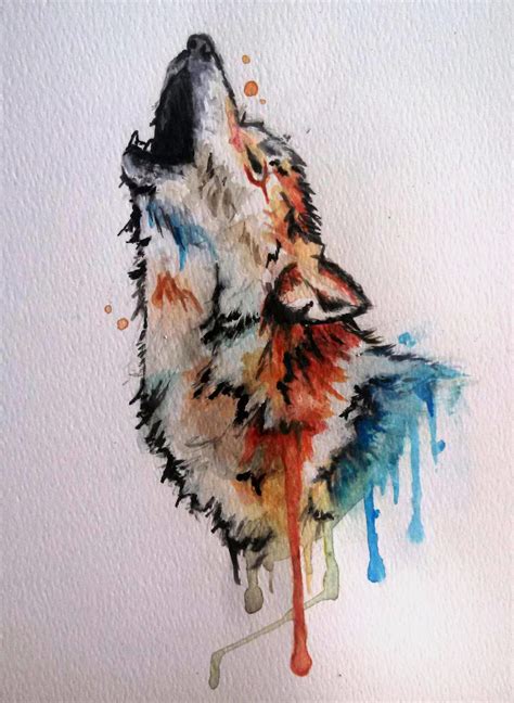 Pin By Steph Phillips On Ideas Watercolor Wolf Wolf Painting Painting