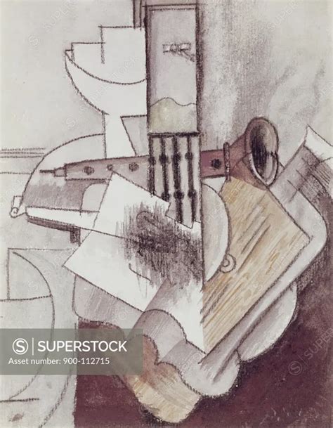 Still Life With Guitar And Clarinet By Pablo Picasso 1881 1973