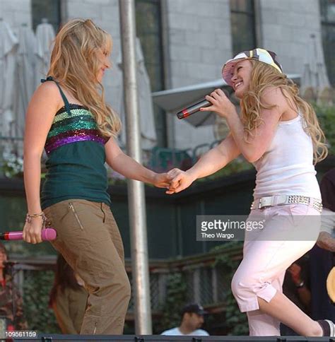 Hilary Duff And Haylie Duff Perform On Good Morning America 2004 Summer