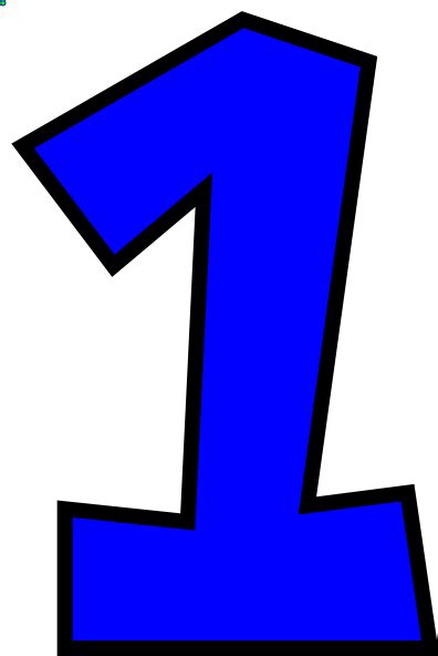 Number One (bright Blue) Clip Art at Clker.com - vector clip art online