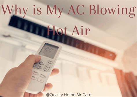 Why Is My AC Blowing Hot Air Here S The Fix