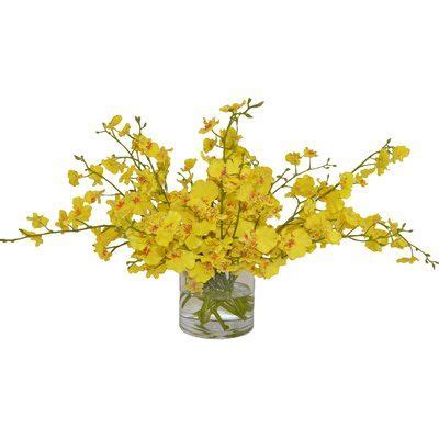 Orchids in Cylinder Vase | Yellow orchid, Orchid arrangements, Orchid flower arrangements
