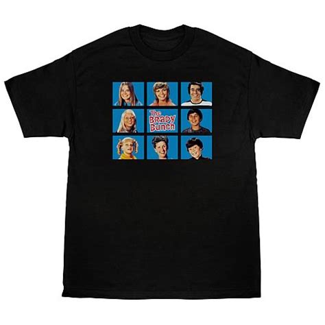The Brady Bunch Cast Squares T Shirt Trevco Brady Bunch T Shirts