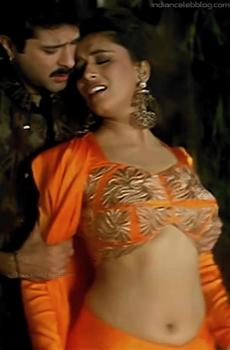 Madhuri Dixit Bollywood Actress Hot Navel Kiss Clip Hd Caps