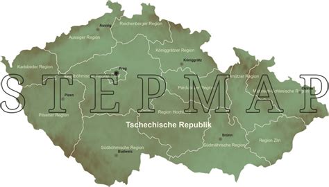 Auf tschechisch heißt sie praha. StepMap - Landkarte Tschechien mit Relief (inkl ...