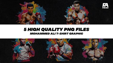 Muhammad Ali PNG Bundle 5 High Quality Cliparts For Boxing Enthusiasts
