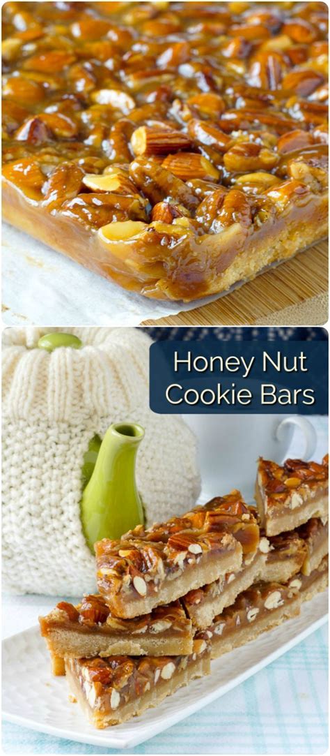 4 doughs, 20 fabulous christmas cookies. Honey Nut Cookie Bars | Recipe | Diy food recipes, Honey ...