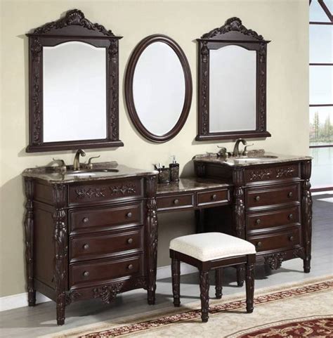 118 inch double sink bathroom vanity with makeup table and electrical component$7,589.00$5,838.00sku: 80 inch and over Vanities | Bathroom Sink Vanities ...