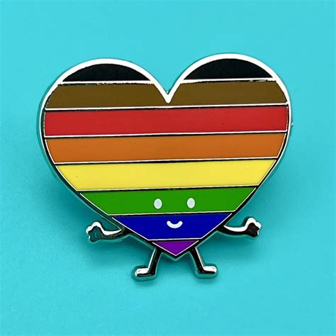 Rainbow Flag Heart Pins Create Art Studio