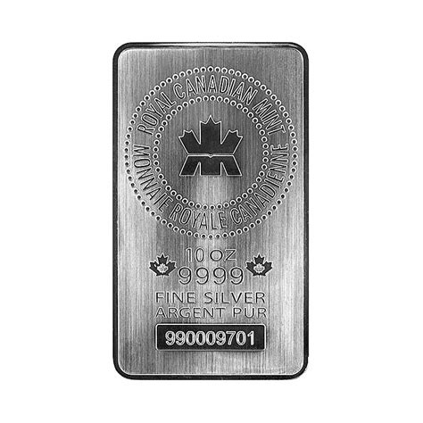 10 Oz Royal Canadian Mint Silver Bar For Sale At Goldsilver®