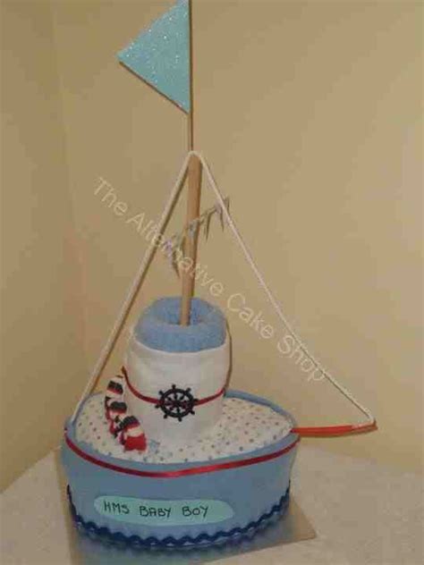 Ship Ahoy Nappy Cake Baby Shower Ts For Boys Handmade Baby Ts