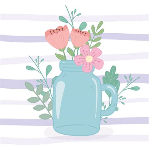 Mason Jars And Flowers Illustrations Royalty Free Vector Graphics