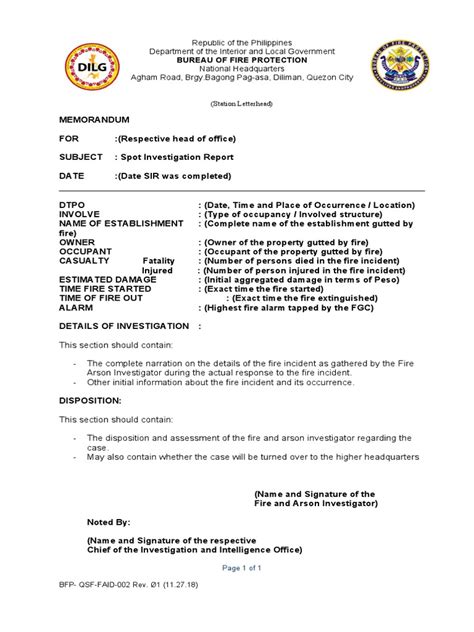 2f Spot Investigation Report Rev01 112718 Pdf National Security