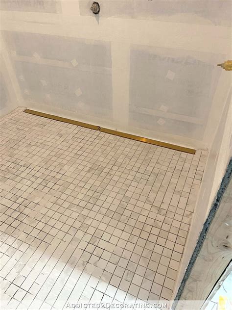 Tiling Our Large Curbless Shower Floor Patabook Home Improvements