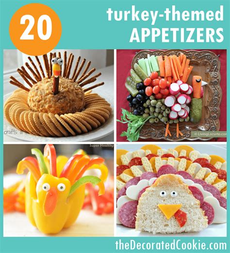Find thanksgiving appetizers recipes for dips, savory tartlets, cheese spreads, crudite, and more. 20 Turkey-themed Thanksgiving appetizers roundup