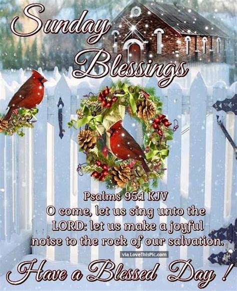 Sunday Blessings Winter Religious Quote Pictures Photos And Images
