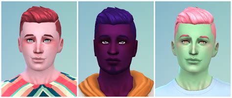 My Sims 4 Blog 70 Matching Berry Recolors For Men Haireyebrows
