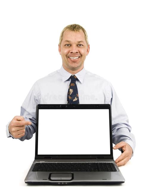 Happy Business Man Presenting Stock Photo Image Of Copy Smiling 9783646