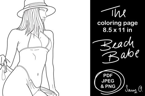 Girls In Bathing Suits Coloring Pages
